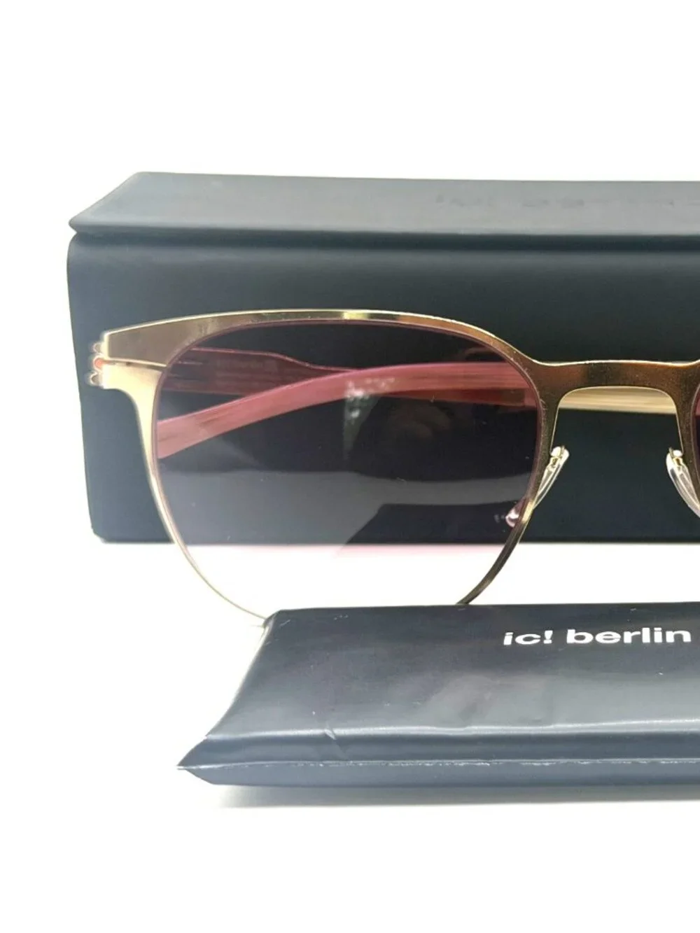 NEW IC! BERLIN WALLIS ROSE GOLD/PINK WOMEN SUNGLASSES 53MM 21 145